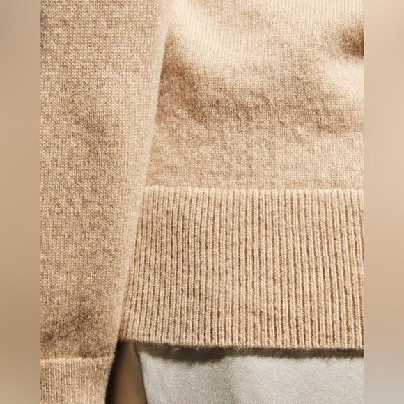 VINCE NWT Cashmere Weekend V-Neck Sweater Camel Tan Pullover Size XL - Picture 5 of 13